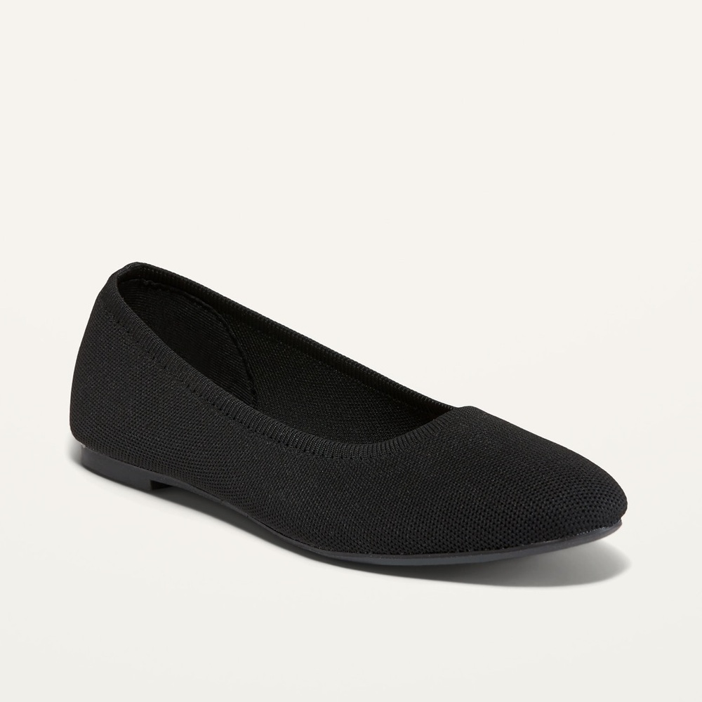 Knit Almond-Toe Ballet Flats size 8
